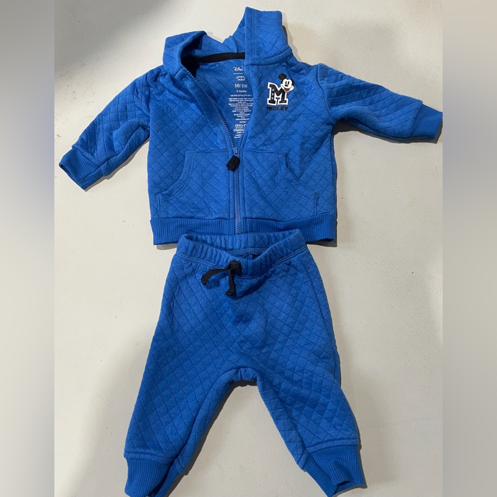 Disney Blue Mickey Mouse Baby Outfit